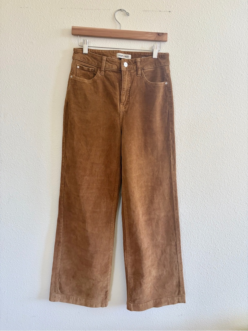 Warp + Weft Corduroy Wide Leg Pants in Chestnut Brown